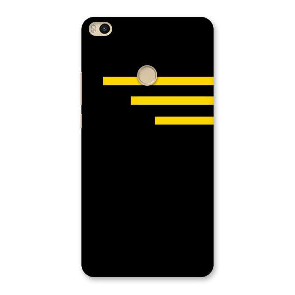Sports Yellow Stripes Back Case for Mi Max 2