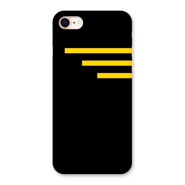 Sports Yellow Stripes Back Case for iPhone 8