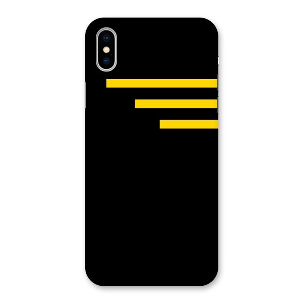 Sports Yellow Stripes Back Case for iPhone X