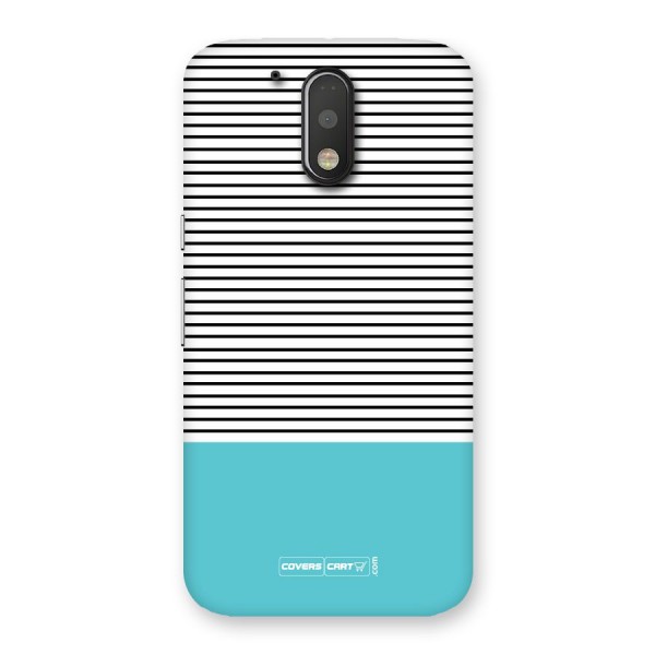 Deep Sky Blue Stripes Back Case for Motorola Moto G4 Plus