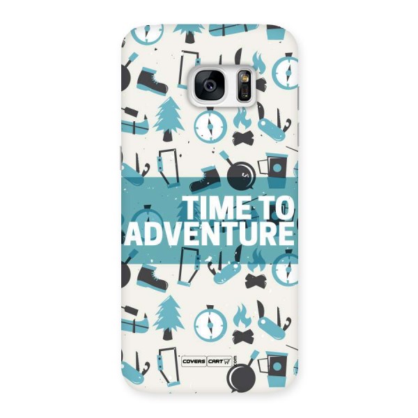 Time To Adventure Blazing Blue Back Case for Galaxy S7 Edge
