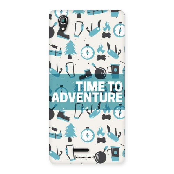 Time To Adventure Blazing Blue Back Case for Lava Iris 800