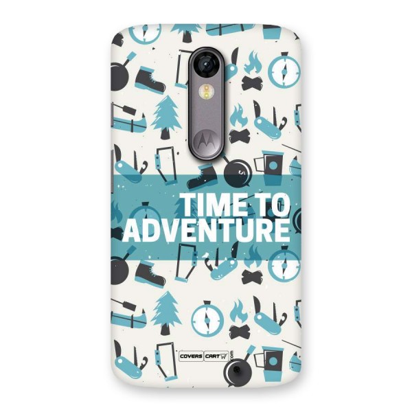 Time To Adventure Blazing Blue Back Case for Moto X Force