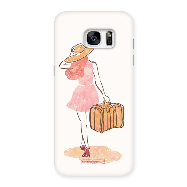 Travel Girl Back Case for Galaxy S7 Edge