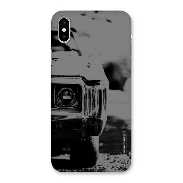 Vintage Car Black and White Back Case for iPhone X