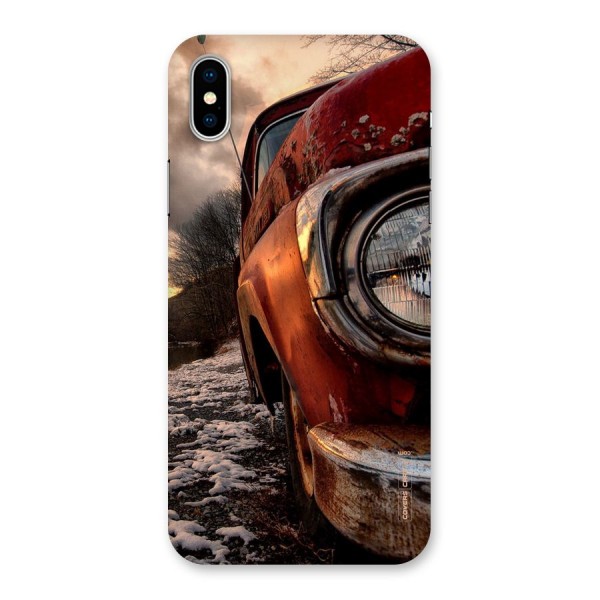 Vintage Car Headlight Back Case for iPhone X