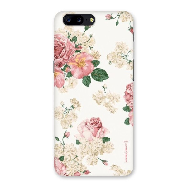 Vintage Floral Pattern Back Case for OnePlus 5