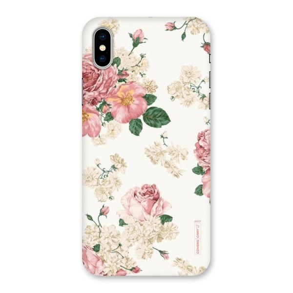 Vintage Floral Pattern Back Case for iPhone X