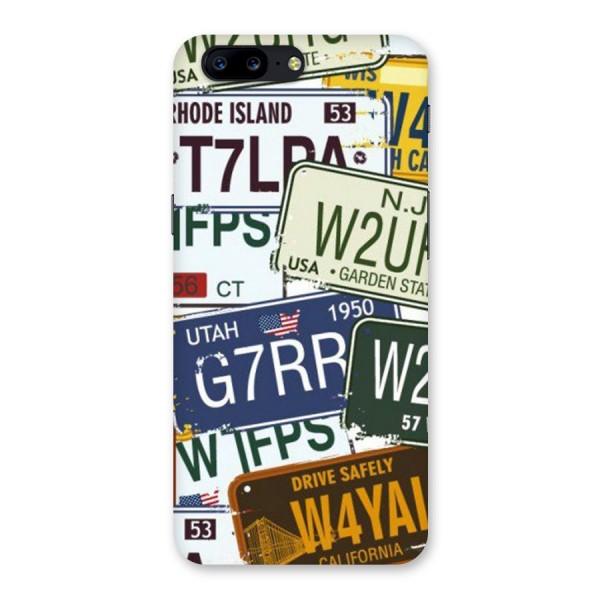 Vintage License Plates Back Case for OnePlus 5