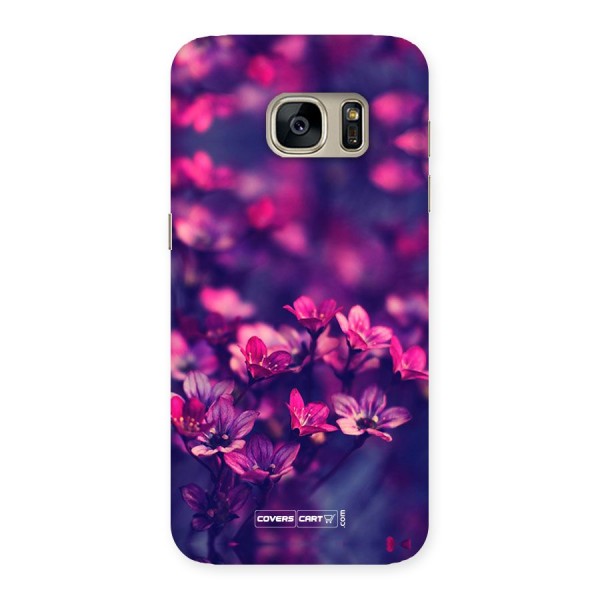 Violet Floral Back Case for Galaxy S7