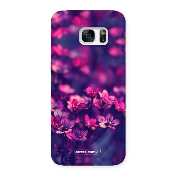 Violet Floral Back Case for Galaxy S7 Edge