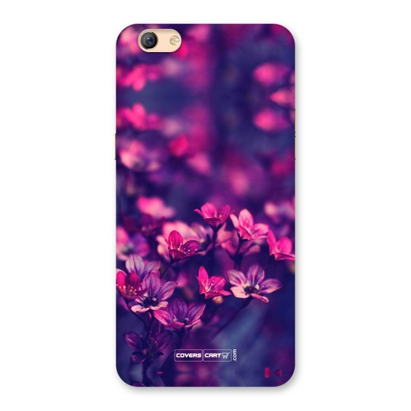 Violet Floral Back Case for Oppo F3 Plus