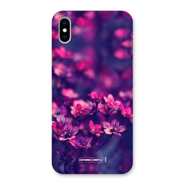 Violet Floral Back Case for iPhone X