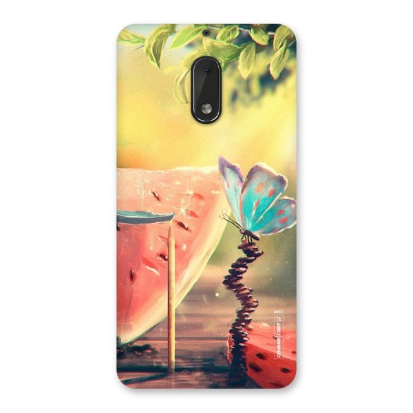 Watermelon Butterfly Back Case for Nokia 6