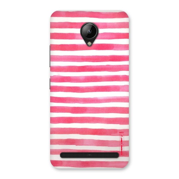 White And Pink Stripes Back Case for Lenovo C2