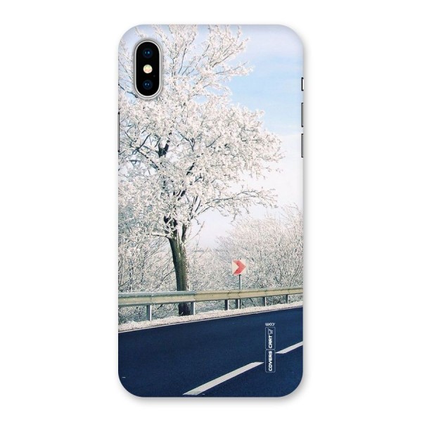 White Snow Tree Back Case for iPhone X