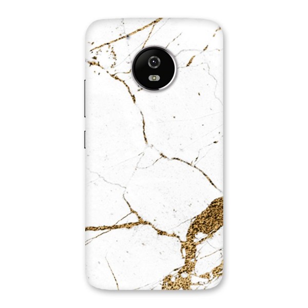 White and Gold Design Back Case for Moto G5