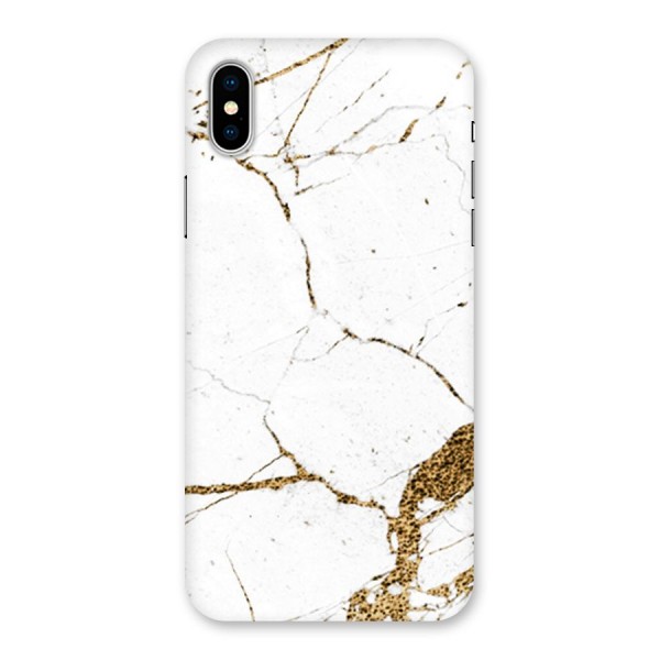 White and Gold Design Back Case for iPhone X