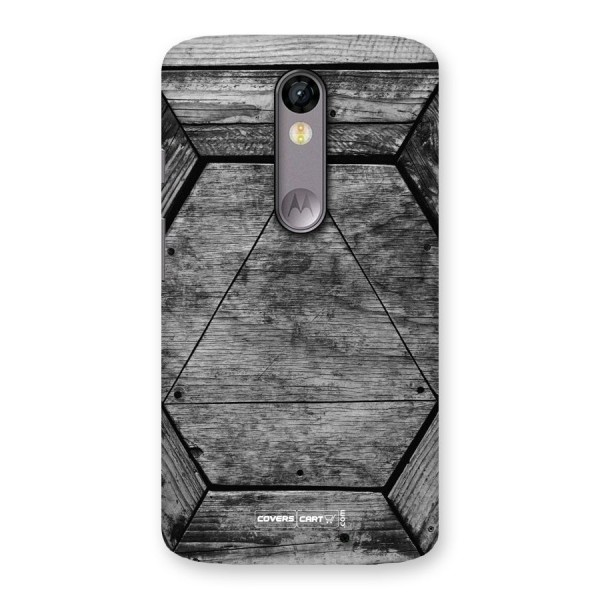 Wooden Hexagon Back Case for Moto X Force