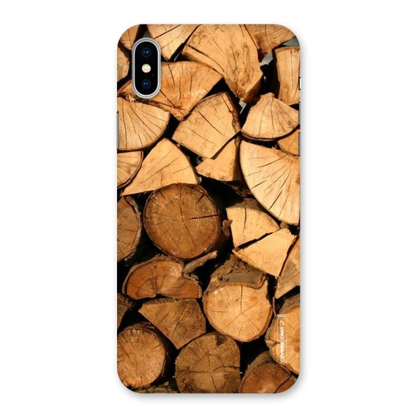 Wooden Logs Back Case for iPhone X