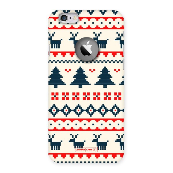 Christmas Design Pattern Back Case for iPhone 6 Logo Cut