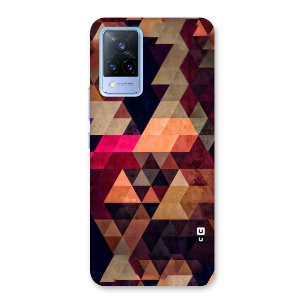 Abstract Beauty Triangles Back Case for Vivo V21 5G