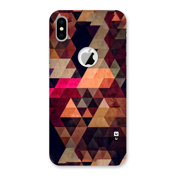 Abstract Beauty Triangles Back Case for iPhone XS Logo Cut