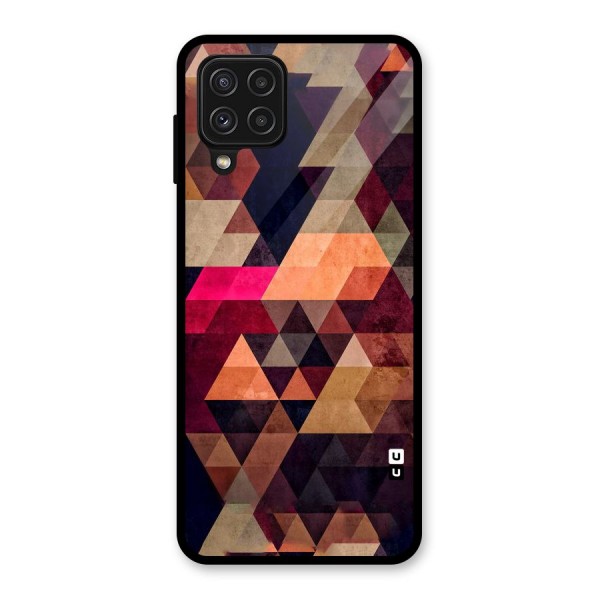 Abstract Beauty Triangles Glass Back Case for Galaxy A22 4G
