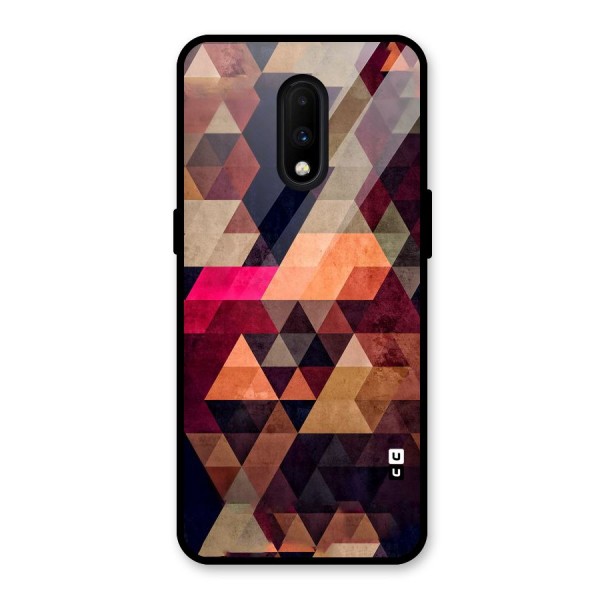 Abstract Beauty Triangles Glass Back Case for OnePlus 7