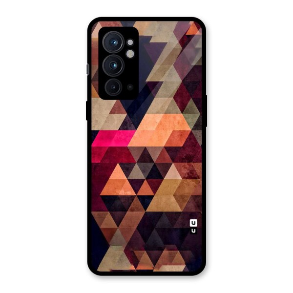 Abstract Beauty Triangles Glass Back Case for OnePlus 9RT 5G