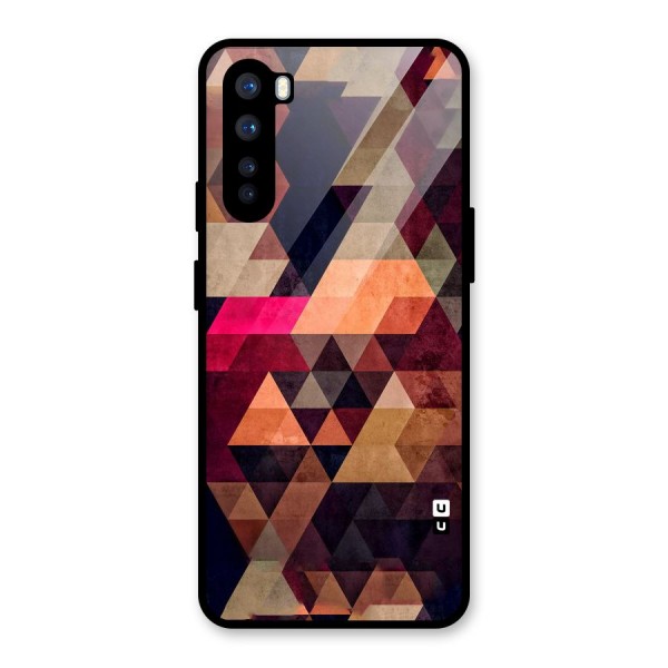 Abstract Beauty Triangles Glass Back Case for OnePlus Nord