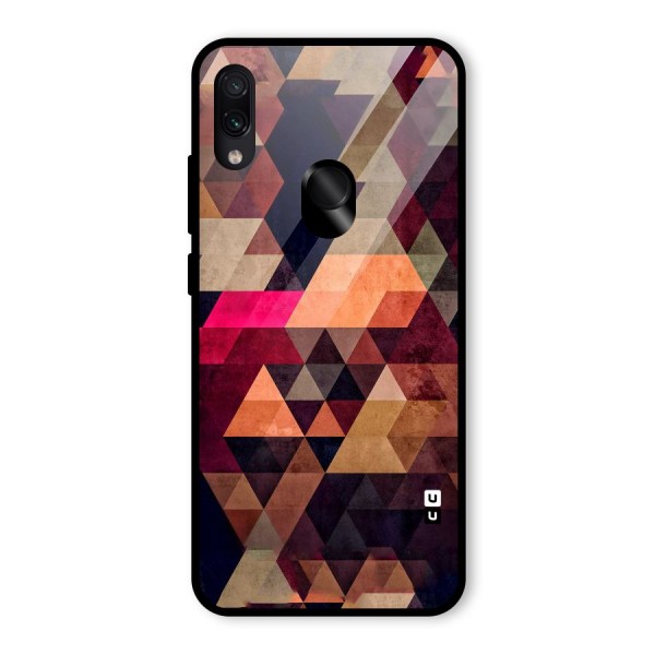 Abstract Beauty Triangles Glass Back Case for Redmi Note 7