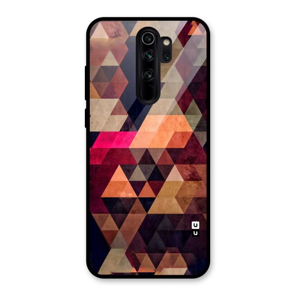 Abstract Beauty Triangles Glass Back Case for Redmi Note 8 Pro