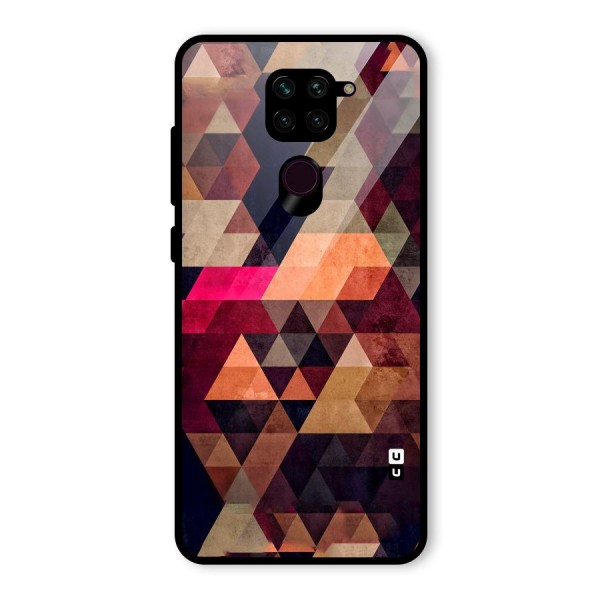 Abstract Beauty Triangles Glass Back Case for Redmi Note 9
