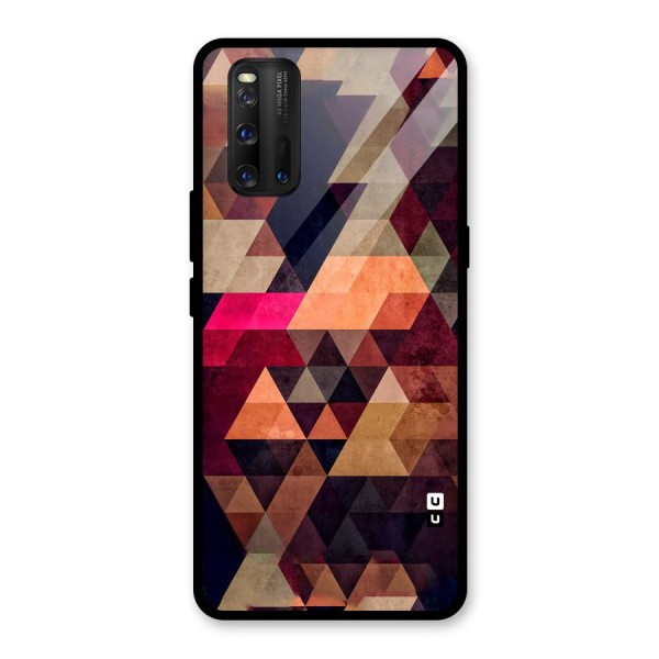 Abstract Beauty Triangles Glass Back Case for Vivo iQOO 3