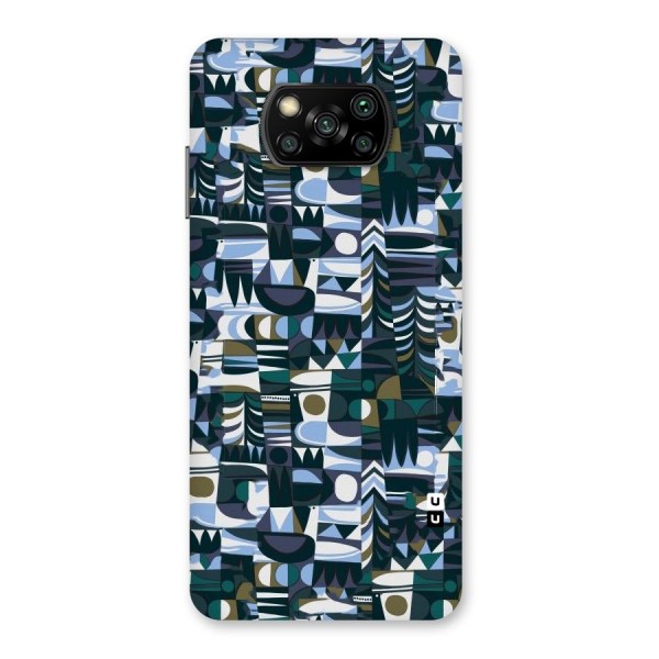 Abstract Blues Back Case for Poco X3