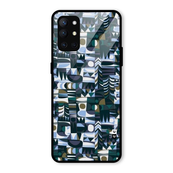 Abstract Blues Glass Back Case for OnePlus 9R