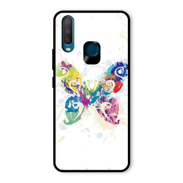 Abstract Butterfly Glass Back Case for Vivo Y15