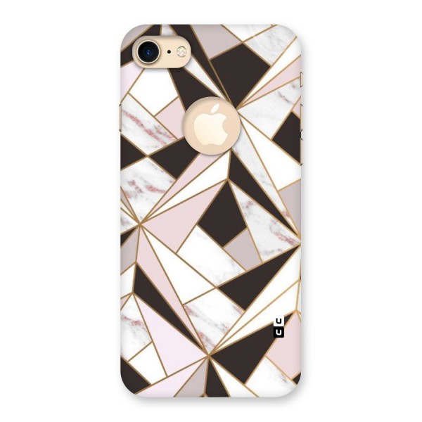 Abstract Corners Back Case for iPhone 7 Logo Cut