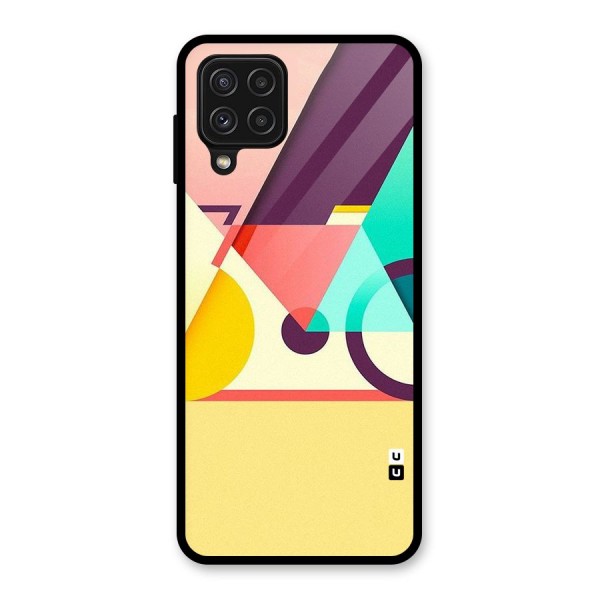 Abstract Cycle Glass Back Case for Galaxy A22 4G