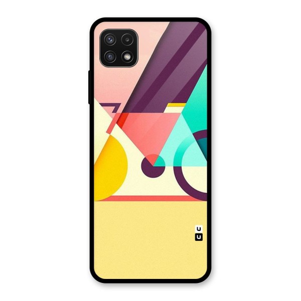 Abstract Cycle Glass Back Case for Galaxy A22 5G