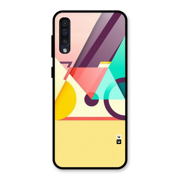Abstract Cycle Glass Back Case for Galaxy A50