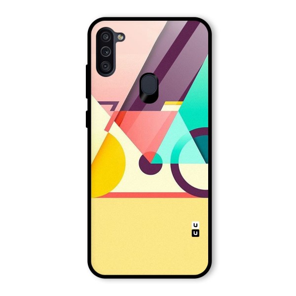 Abstract Cycle Glass Back Case for Galaxy M11