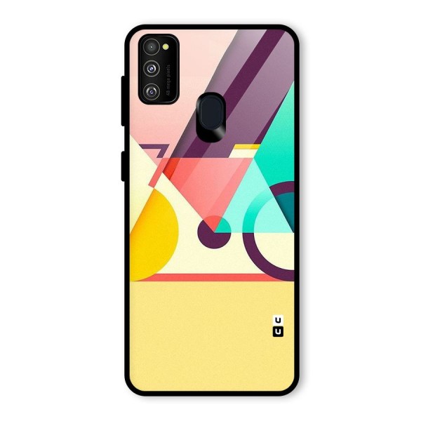 Abstract Cycle Glass Back Case for Galaxy M21