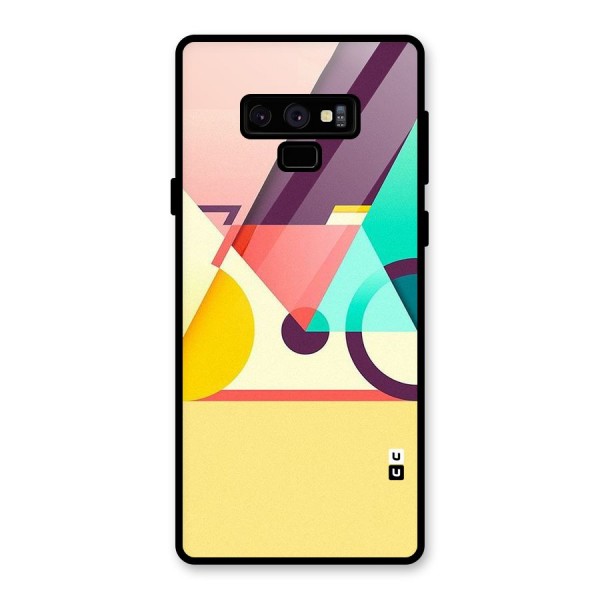 Abstract Cycle Glass Back Case for Galaxy Note 9