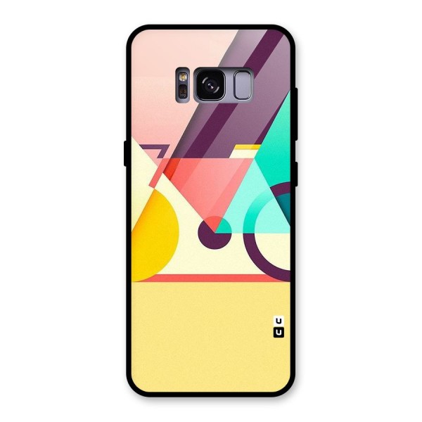 Abstract Cycle Glass Back Case for Galaxy S8