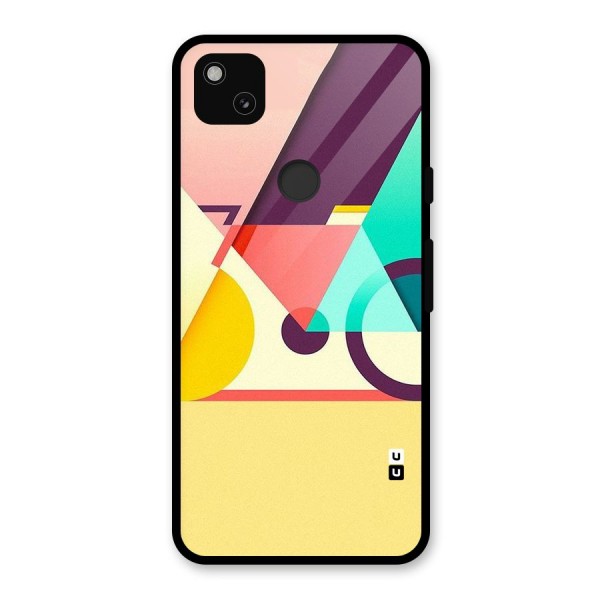 Abstract Cycle Glass Back Case for Google Pixel 4a