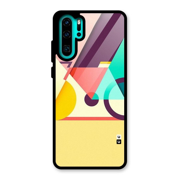 Abstract Cycle Glass Back Case for Huawei P30 Pro