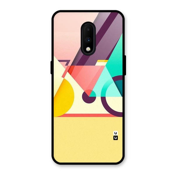 Abstract Cycle Glass Back Case for OnePlus 7