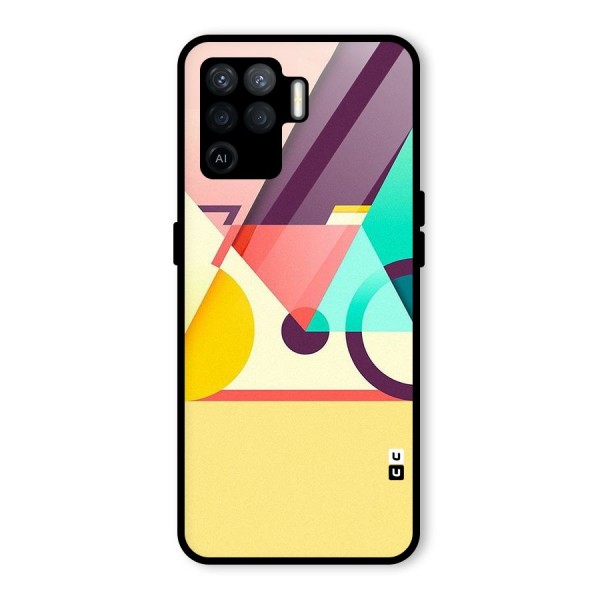 Abstract Cycle Glass Back Case for Oppo F19 Pro